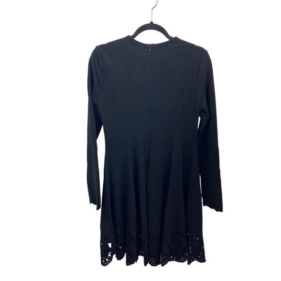 Ladies Long‎ Sleeve Scalloped Cuff and Hem Black Dress Size XL - Picture 4 of 13